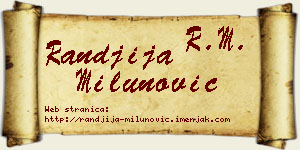 Ranđija Milunović vizit kartica
